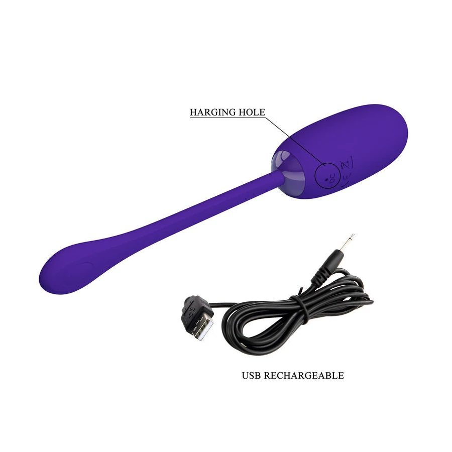 PRETTY LOVE - UOVO VIBRANTE JULIUS IMPERMEABILE-RICARICABILE VIOLA